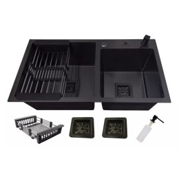 Cuba Gourmet Dupla Quadrada 78x43cm em aço inox Black - Construinox